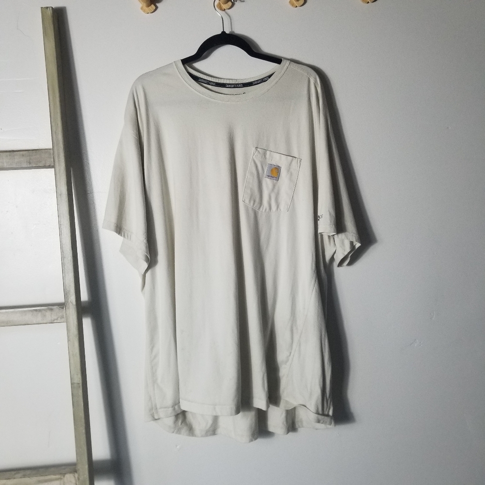 CARHARTT MEN'S CREAMY WHITE POCKET TEE SIZE 3XL (READ FULL DESCRIPTION)